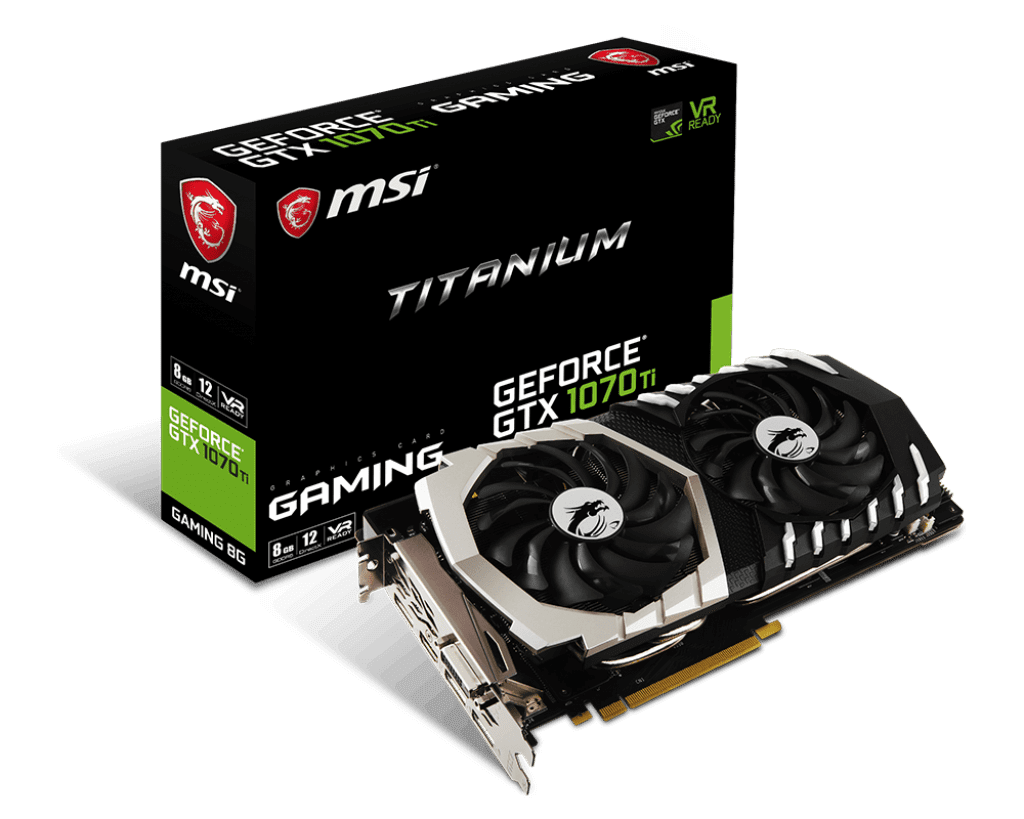 MSI Gaming GeForce GTX 1070 Ti 8GB GDRR5 256-bit HDCP Support