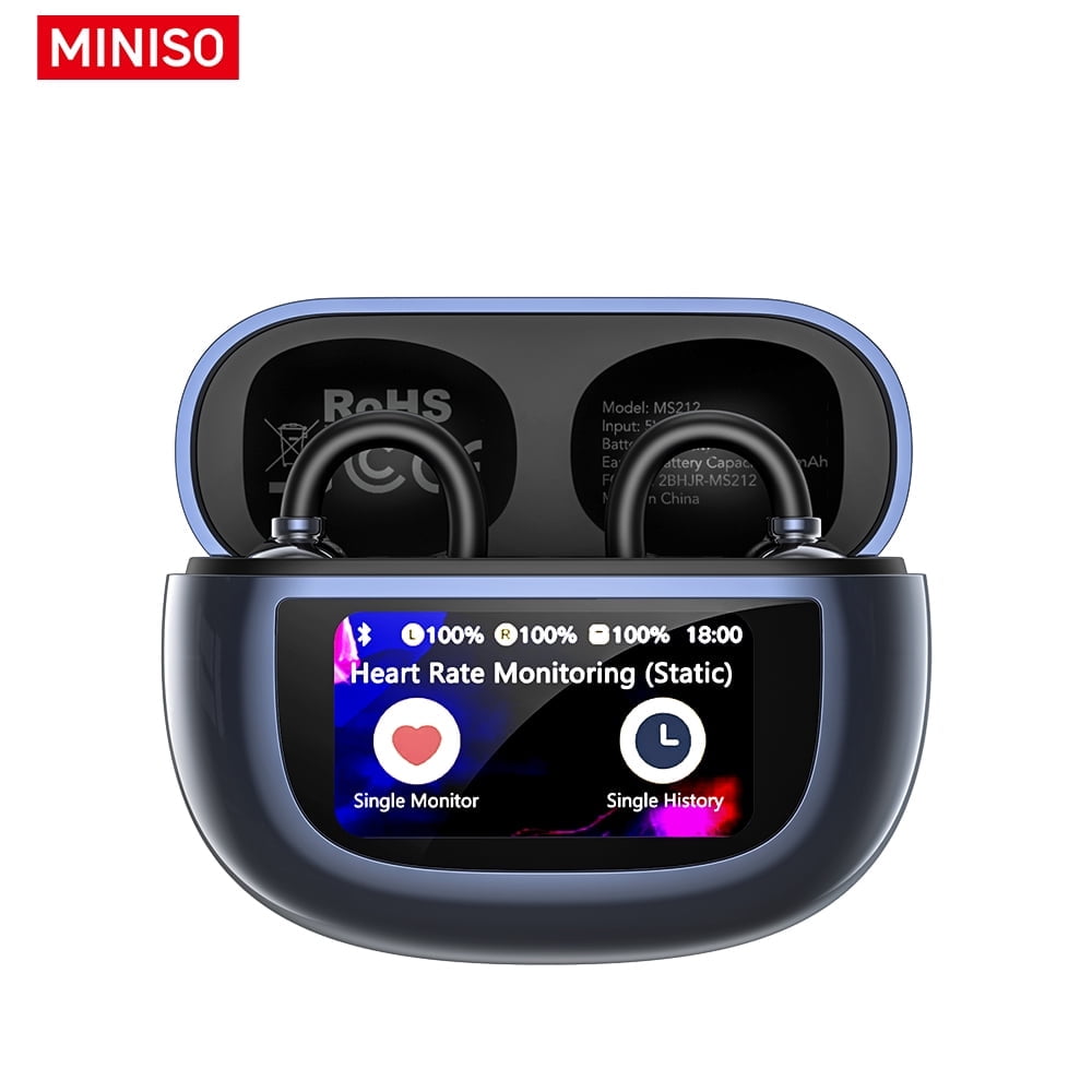 Miniso MS212-Clip-on Earbuds, Heart Rate Bluetooth Noise