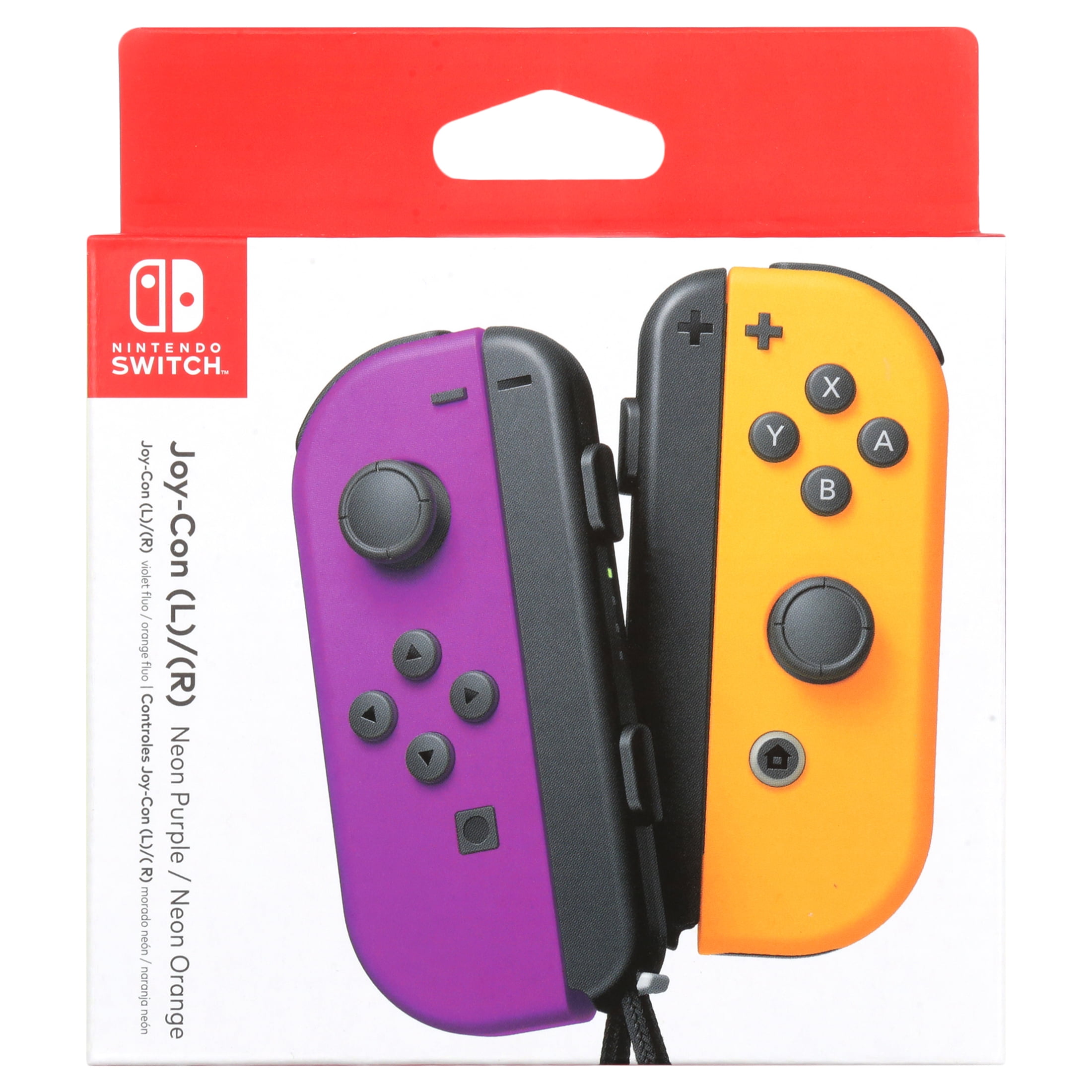 Nintendo Switch Joy-Con Pair (L-R), Neon Purple and Neon Orange