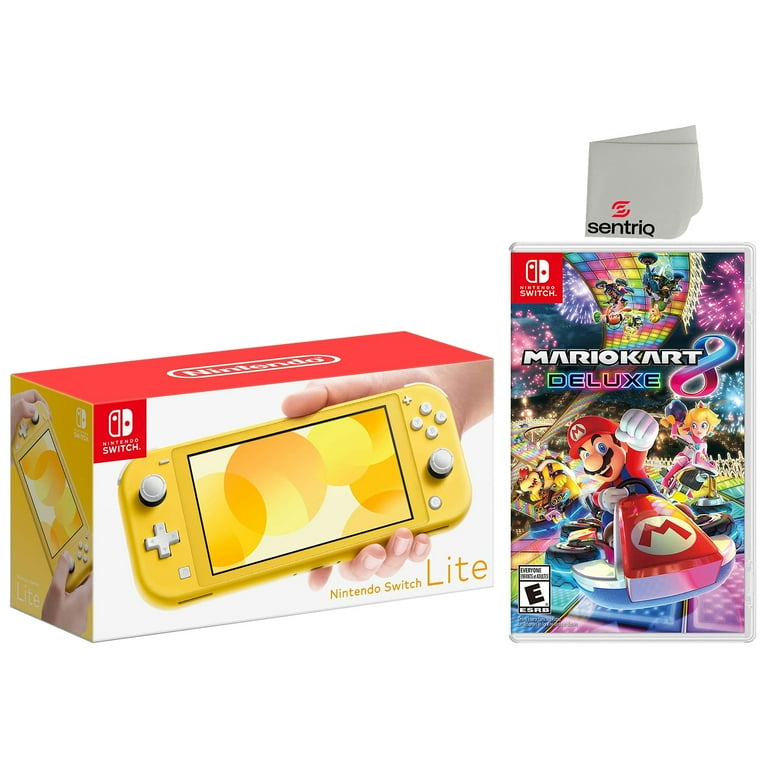 Nintendo Switch Lite 32GB Yellow, Mario Kart 8 Deluxe Bundle, US