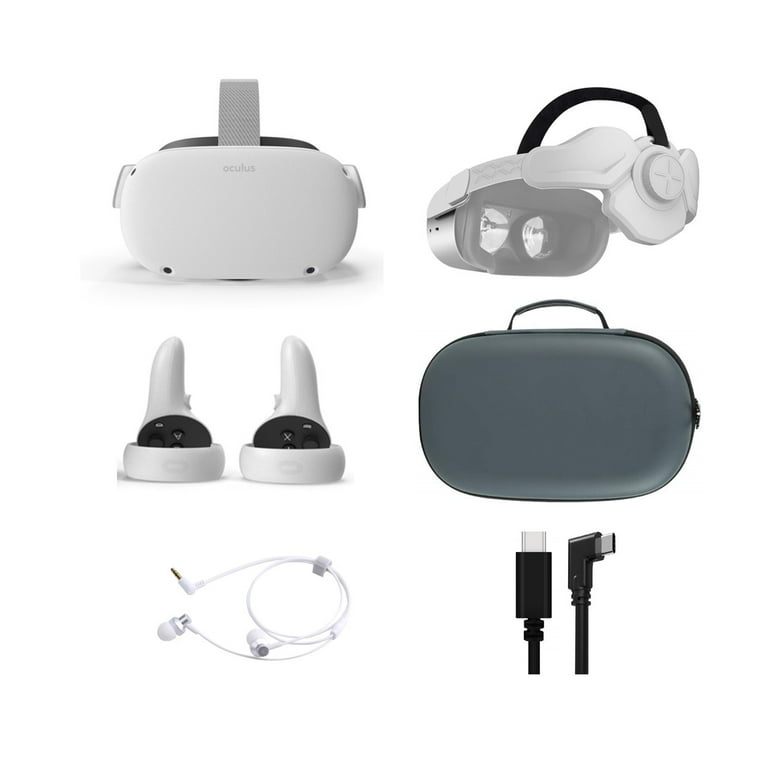 2021 Meta Oculus Quest 2 All-In-One VR Headset, Touch Controllers