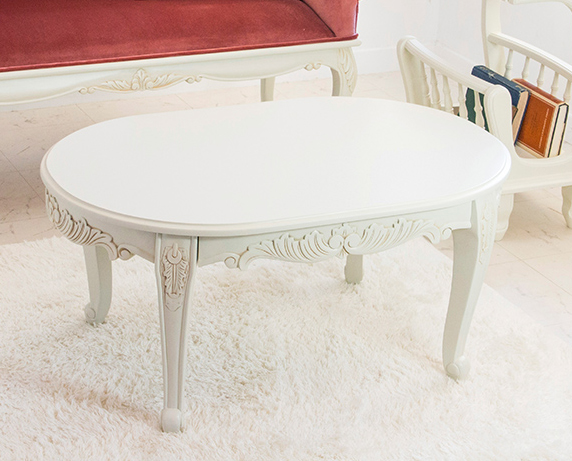 アンティーク調ローテーブル 猫脚プリンセスシリーズ リビングテーブル