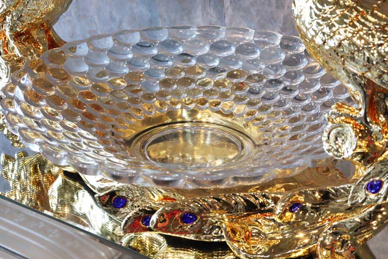 コンポート クジャク オブジェ 置物 ゴールド 風水 金運 縁起物 – 輸入