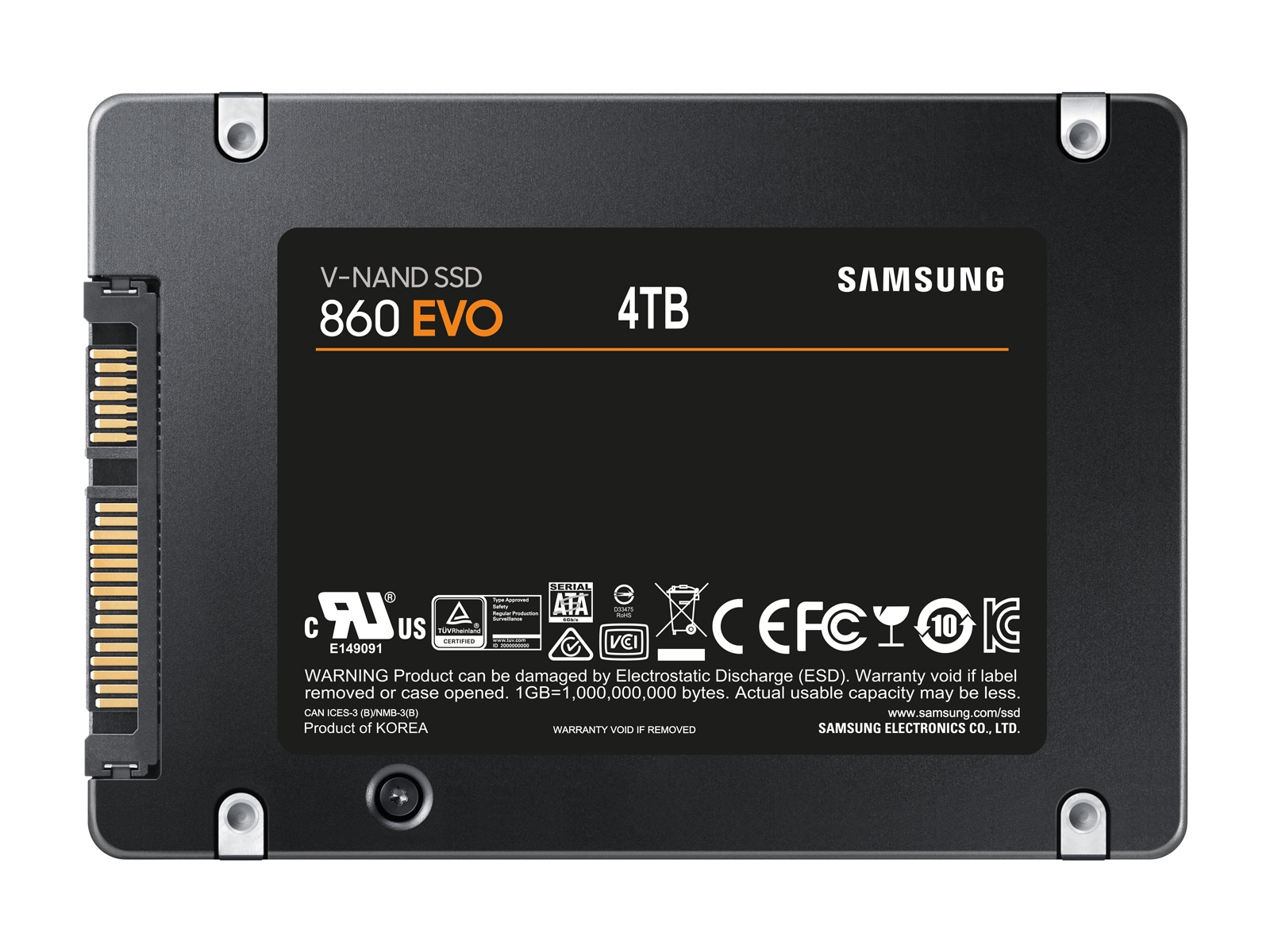 SSD 860 EVO 2.5 inch SATA III 4TB Memory & Storage - MZ-76E4T0B/AM