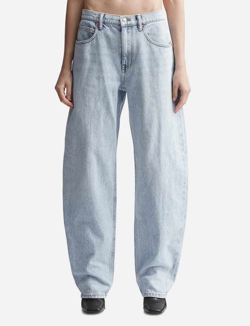 T By Alexander Wang - Zipped Back Slit Wide-Leg Jeans In Denim | HBX