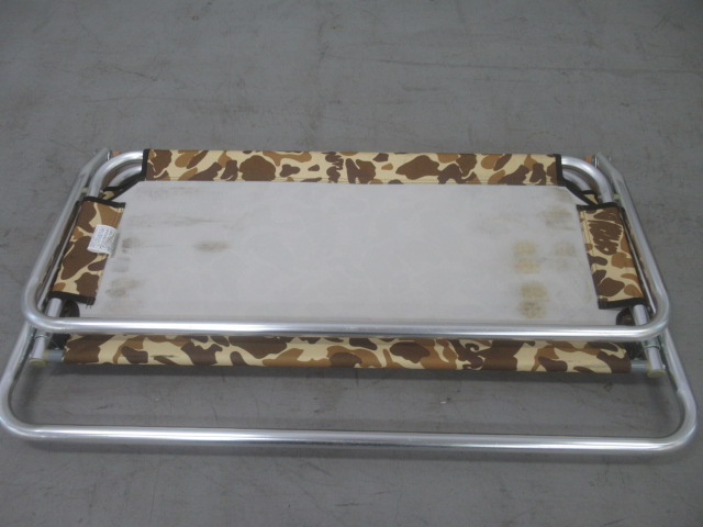 キャンプアウト アルミ背付ベンチ カモフラージュ | アウトドア用品