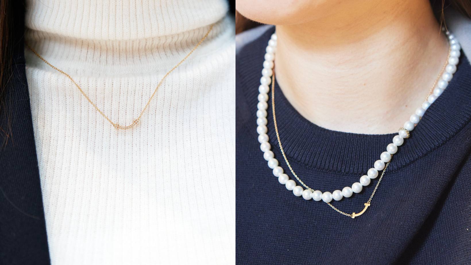 ティファニー】Tスマイルネックレス愛用者SNAP！ ミニサイズも人気 | VERY