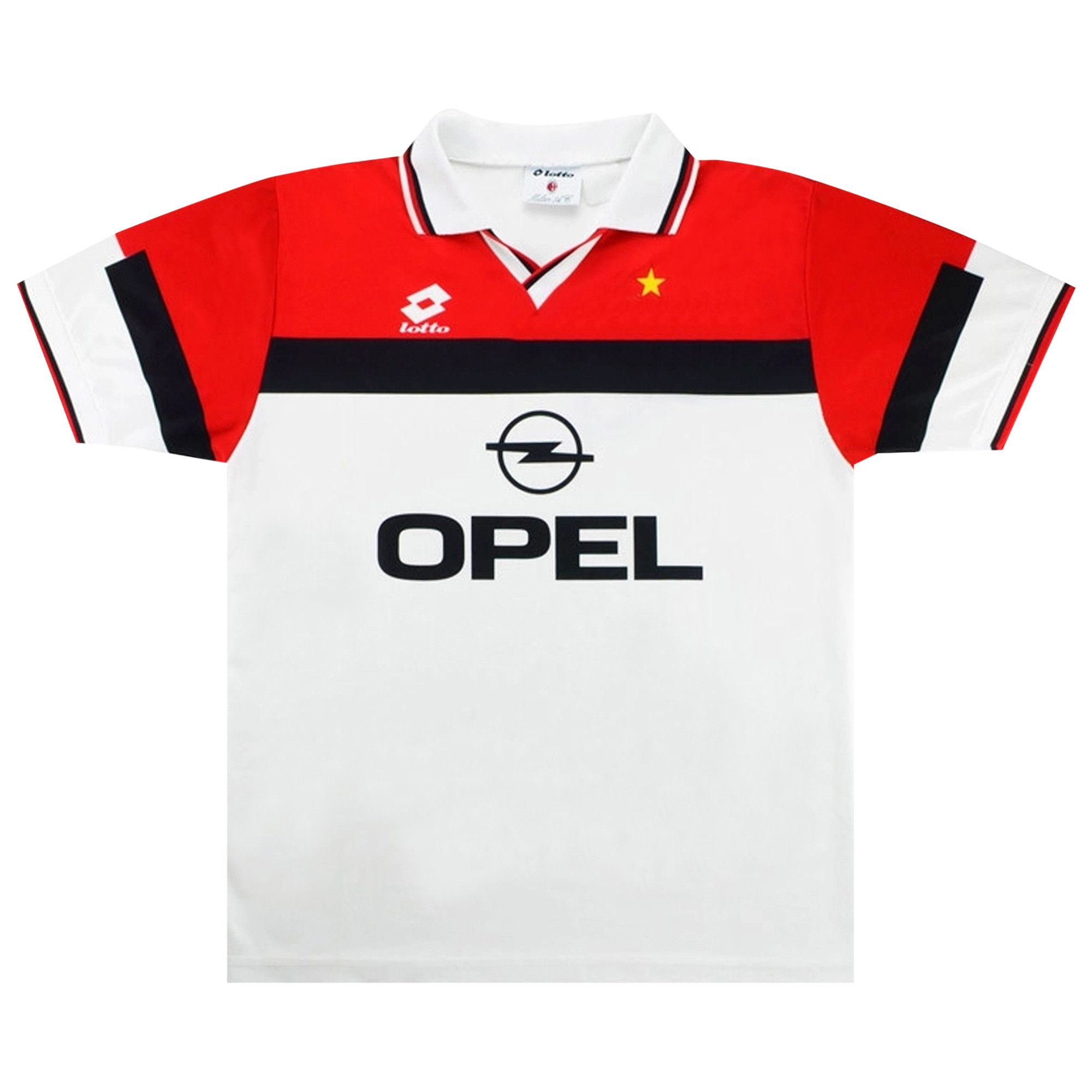 Buy Lotto 1994-1995 AC Milan Player Issue Away Jersey 'White/Red