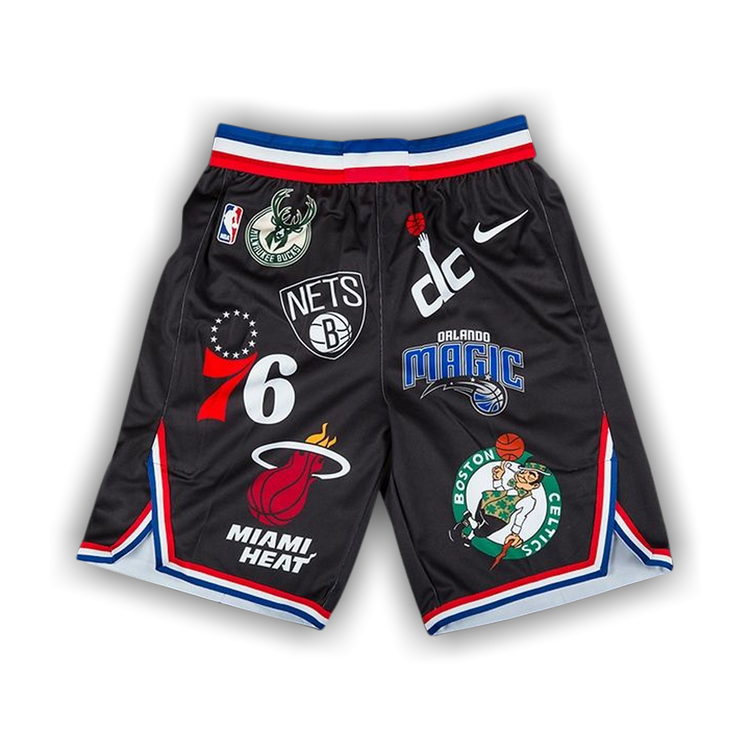 Buy Supreme x Nike x NBA Teams Authentic Shorts 'Black' - SS18SH4
