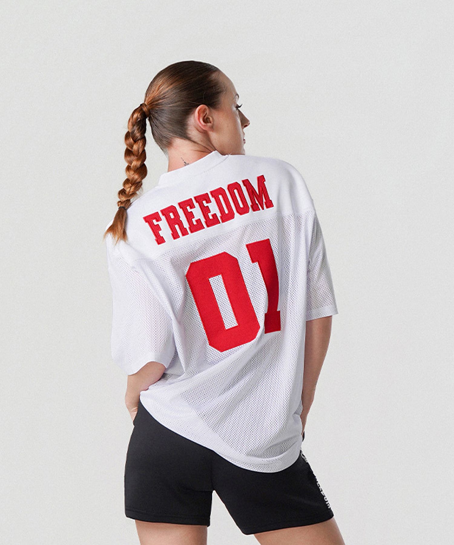 MUSINSA | FREEDOM Mesh Rugby Jersey (White)