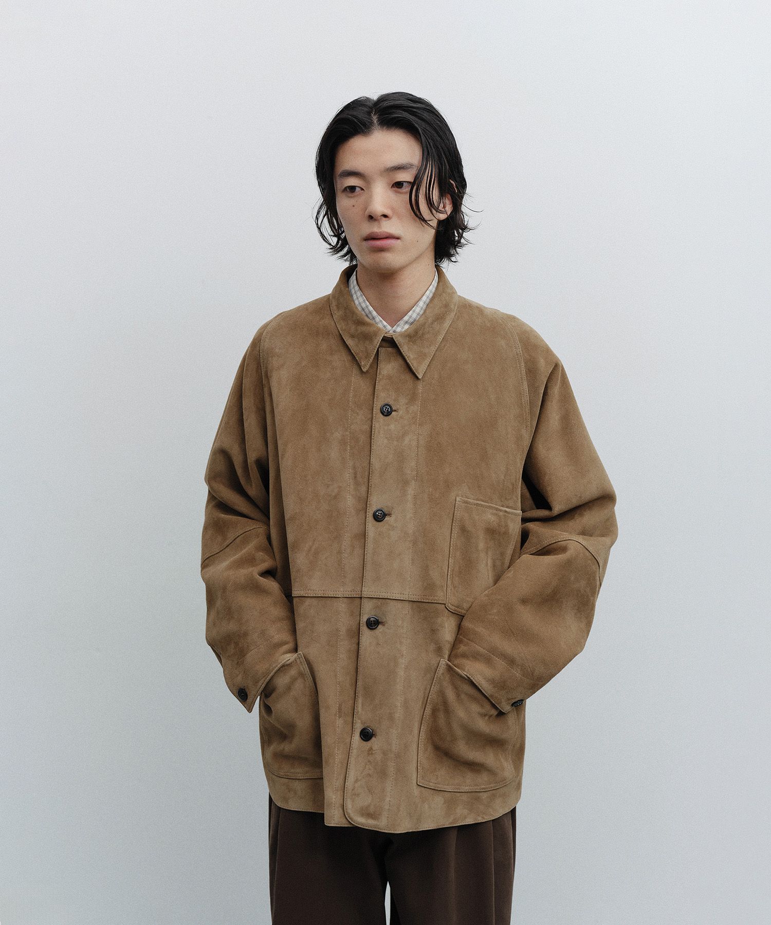 MUSINSA公式 | ANOTHER OFFICE Leather Coverall Jacket (Camel)