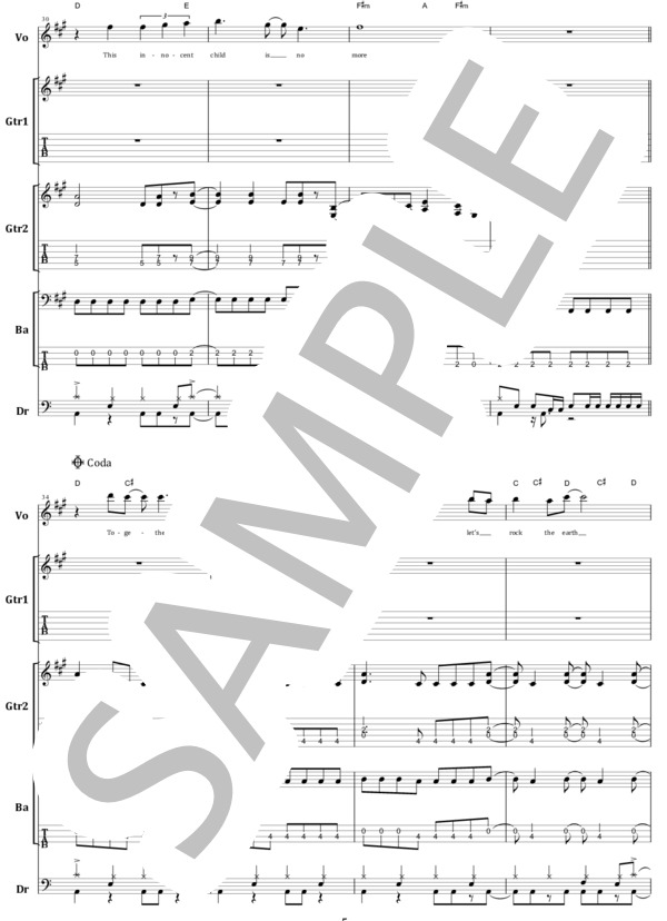 楽譜】ラウドネス / SOLDIER OF FORTUNE バンド・スコア 楽譜