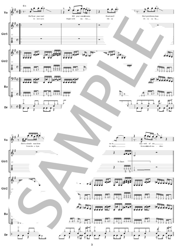 楽譜】ラウドネス / BLACK WIDOW バンド・スコア 楽譜 / LOUDNESS