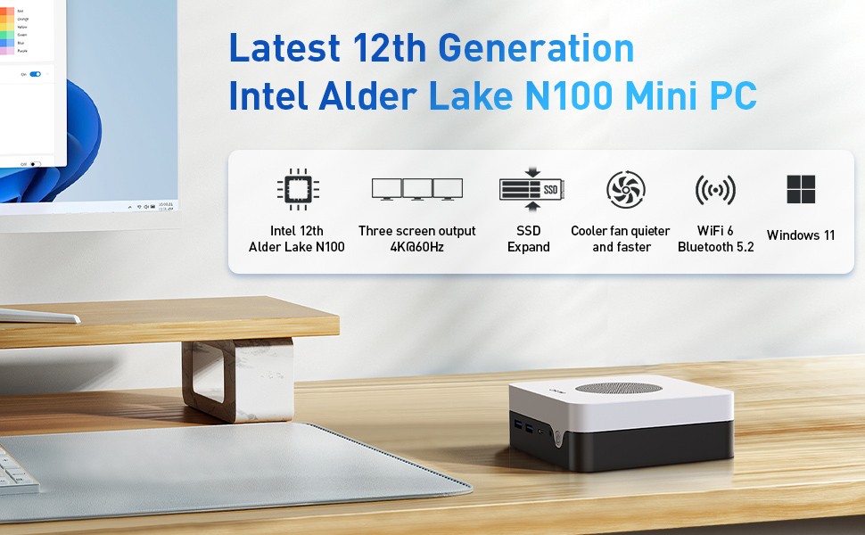 CHUWI LarkBox X Mini Computer PC N100 3.4Ghz DDR5 12G 512G SSD