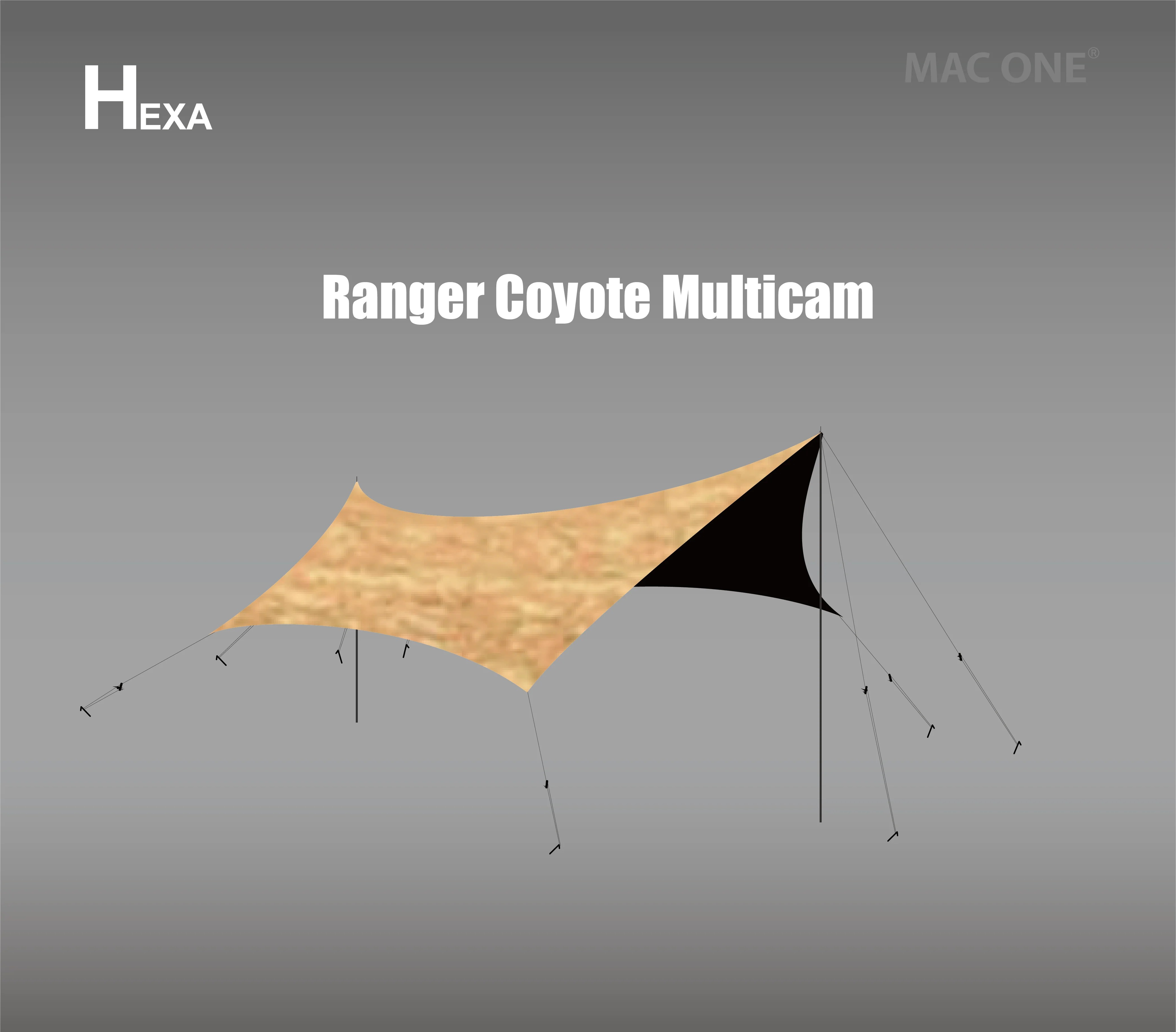 MAC-ONEヘキサタープ 【Lサイズ】【 レンジャーコヨーテマルチカム