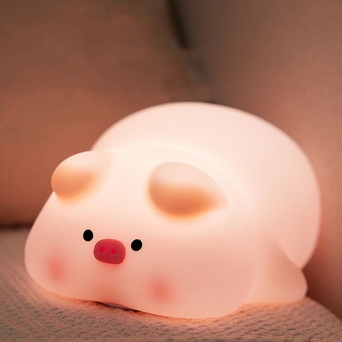 楽天市場】ナイトライト かわいい LED ランプ ブタ型 怠けブタ ぶた 豚