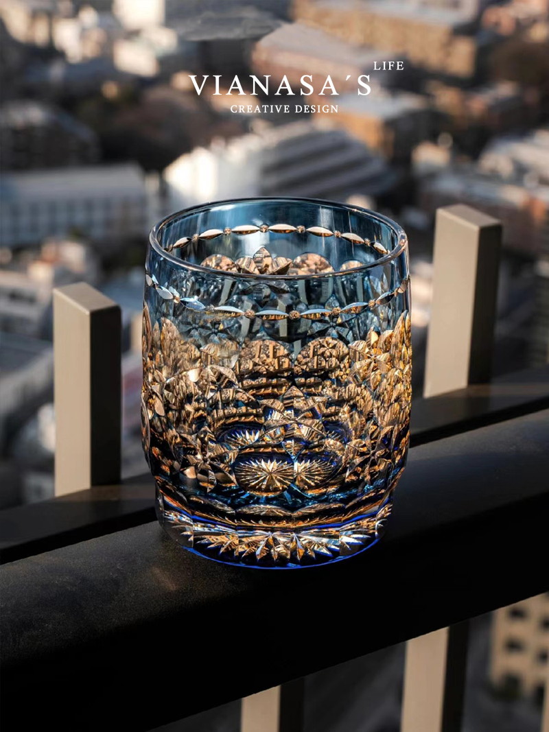 楽天市場】切子手彫りガラス クリスタルガラス ウイスキー ワイン