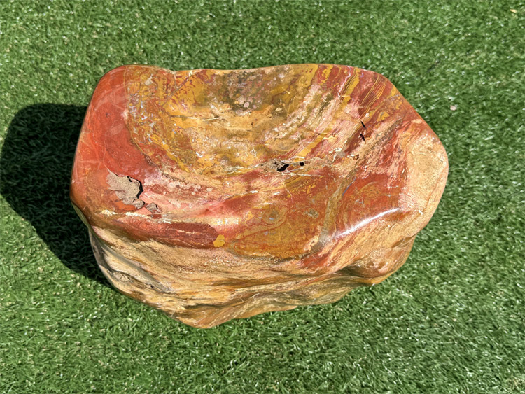 羽茂五色石 磨き 景石 鑑賞石 水石 【商品番号：m-ni135】