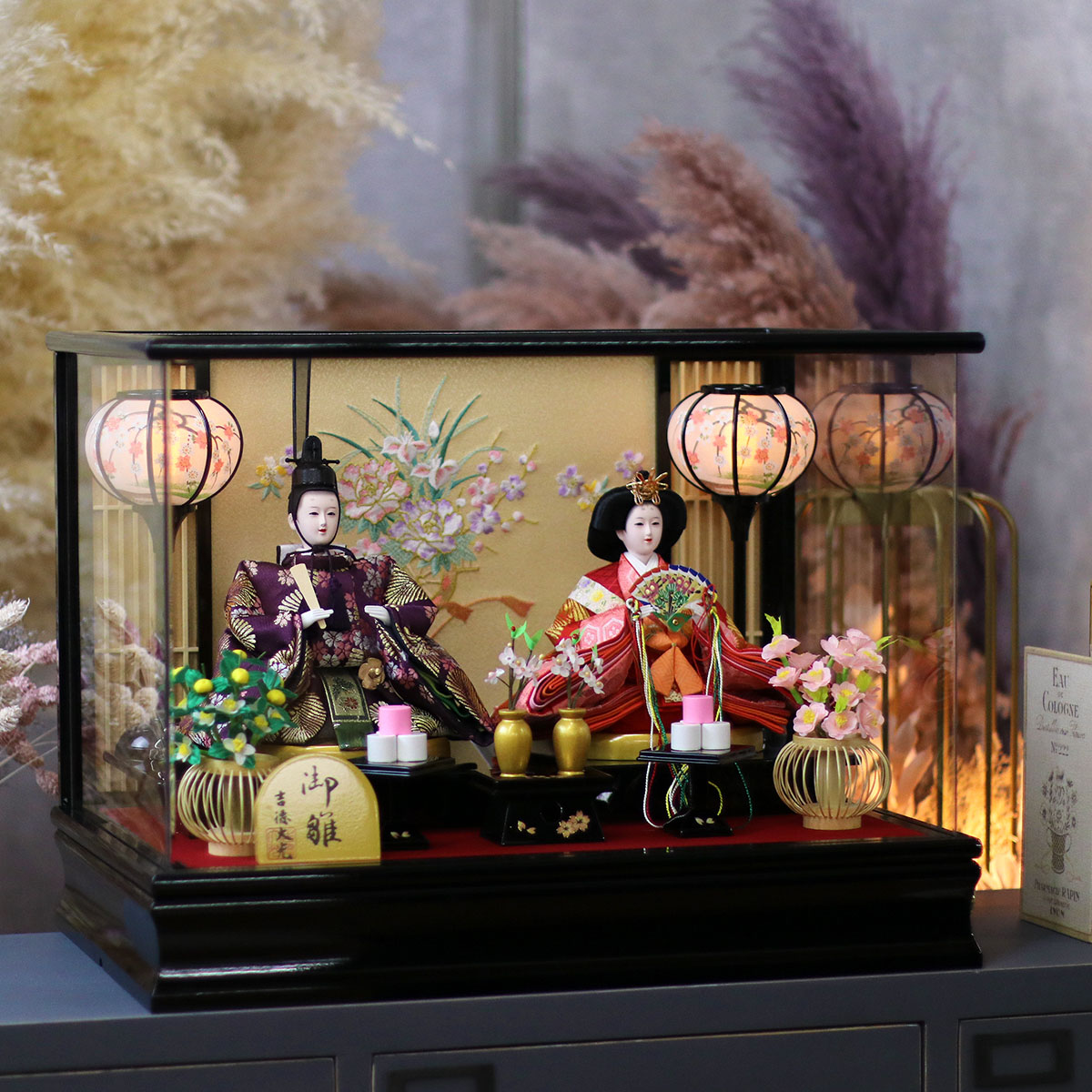 楽天市場】雛人形 コンパクト ケース飾り ケース入り 小三五親王飾り