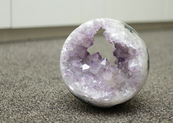 楽天市場】SP アメジスト ジオード スフィア 丸玉 直径約140ミリ 約