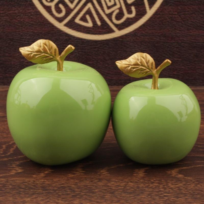 楽天市場】置物 真鍮製 リアル リンゴ 中国風 クリエイティブ 金属工芸