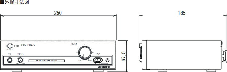 楽天市場】MA-M15A モノラルパワーアンプ 15Wアンプ MASSIVE ロー
