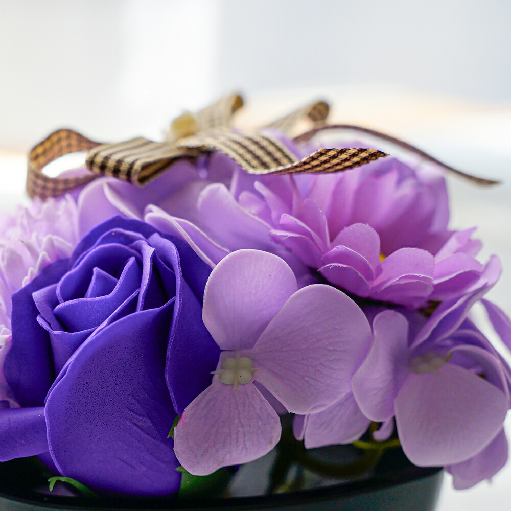 楽天市場】母の日 ソープフラワー パープル(紫) 1c バラ