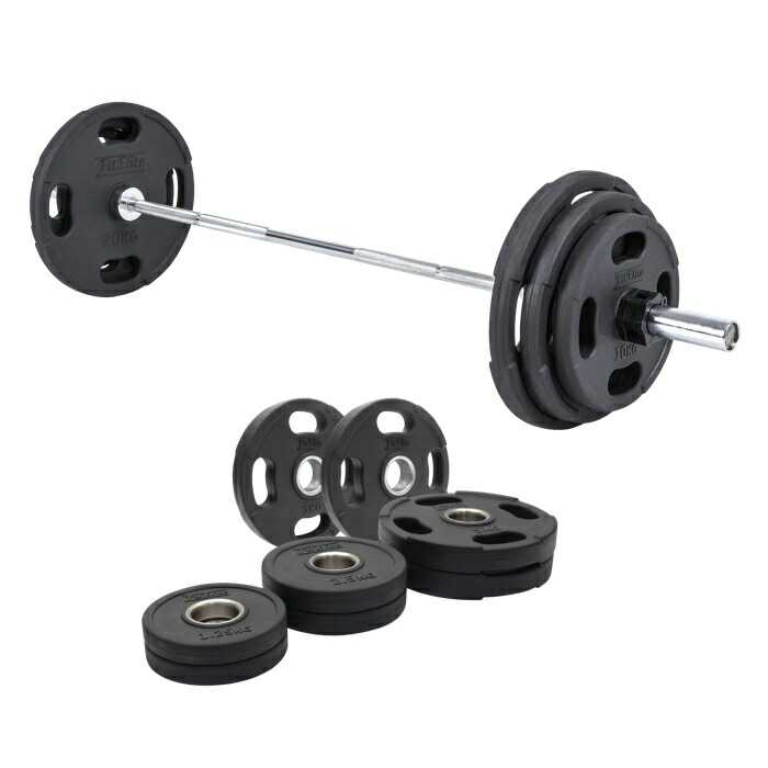 楽天市場】オリンピックバーベル 183cm シャフト プレートセット