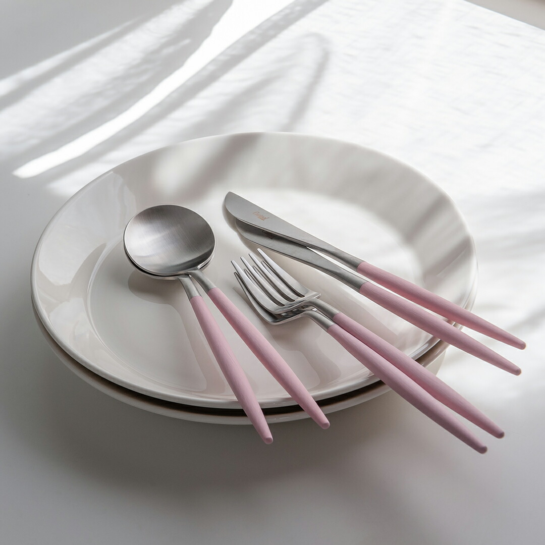 ゴア／GOA ピンク×シルバー カトラリー（クチポール／Cutipol） フリー