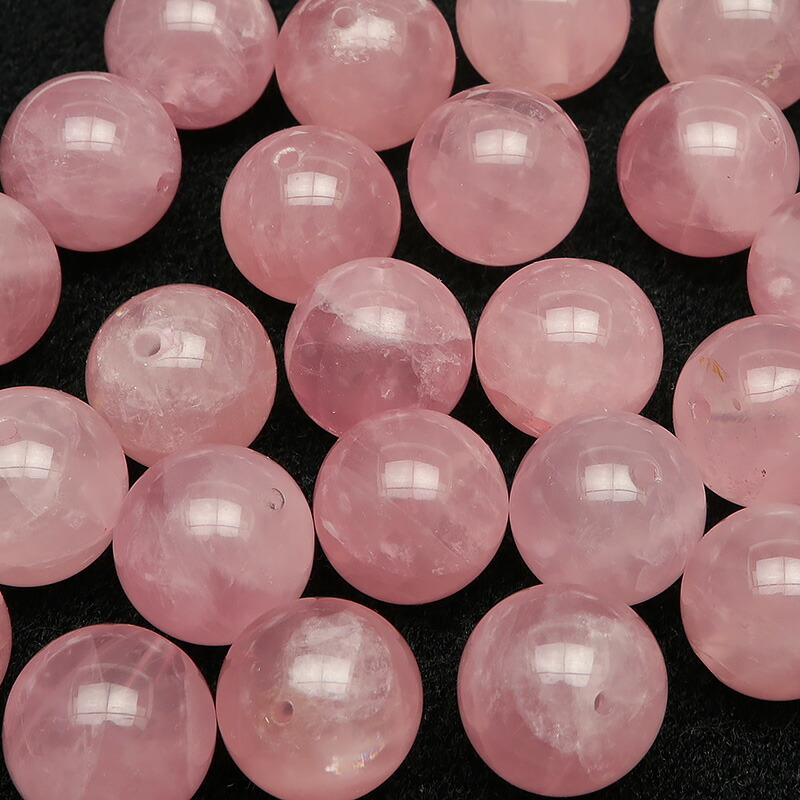 楽天市場】【粒販売】マダガスカル産 ディープローズクォーツ 丸玉