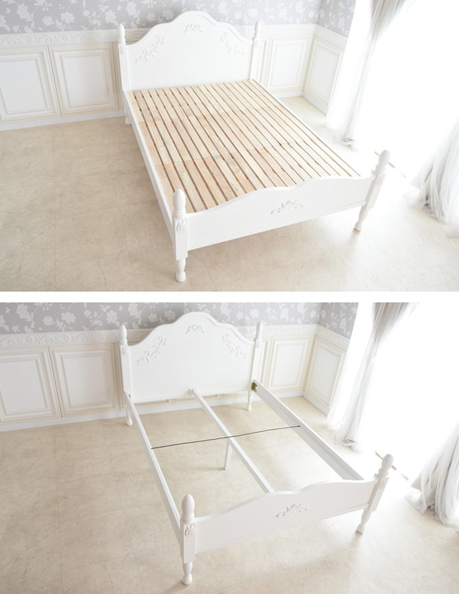 楽天市場】《決算☆4/19まで！》 ロココ調 姫系 ダブルベッド ベッド