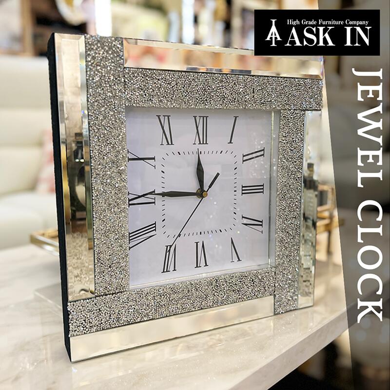 楽天市場】ジュエルテーブルトップミラークロック 時計 ウォール