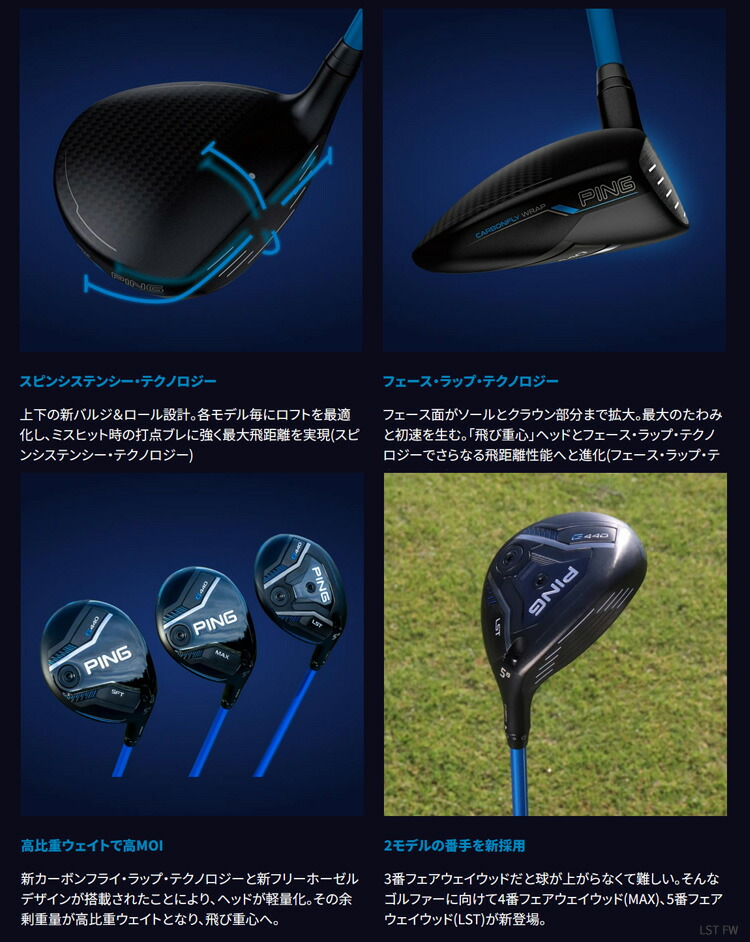 楽天市場】(特注 納期2-4週) ピンゴルフ G440 LSTフェアウェイウッド