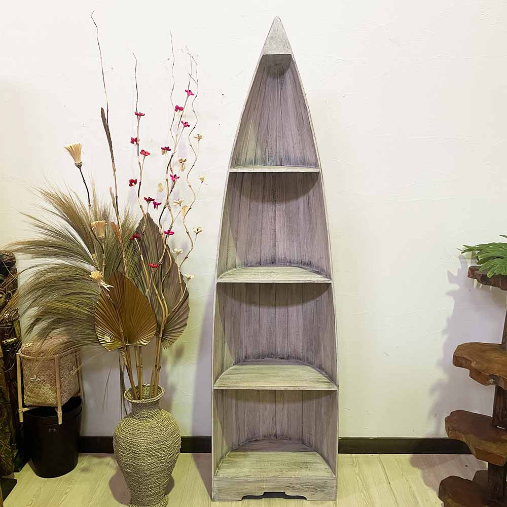 楽天市場】【ポイントUP アジアン バリ】 ボートラック 2段 エメラルド