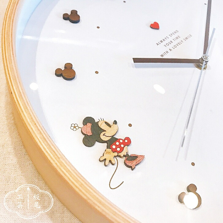 楽天市場】【正規販売店】掛け時計 ディズニー ウッドパーツクロック