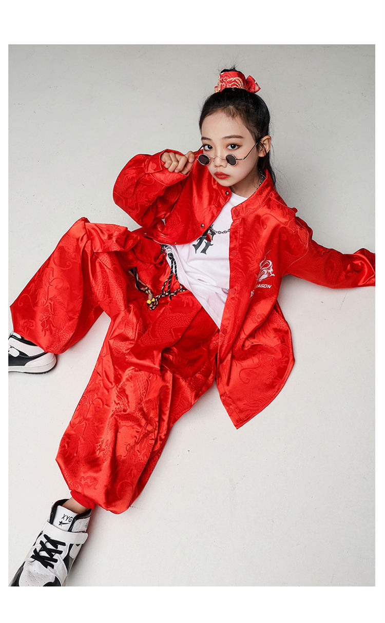 楽天市場】中華風 赤 黒 キッズダンス ヒップホップ 女の子 男の子