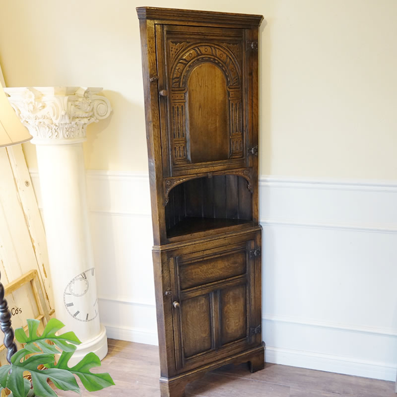 楽天市場】ヴィンテージ 英国 アンティーク家具 コーナーキャビネット