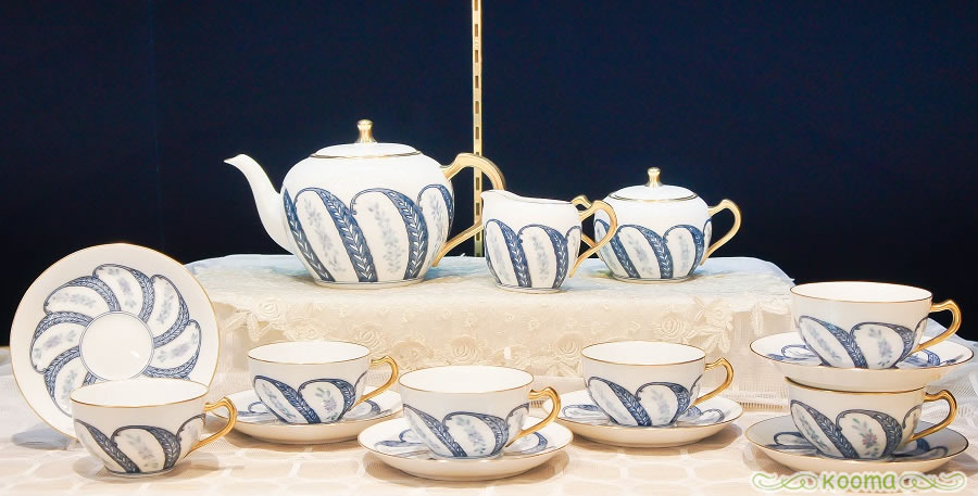 大倉陶園 カトレア18ピース ティーセット トリオ6セット 大倉陶園