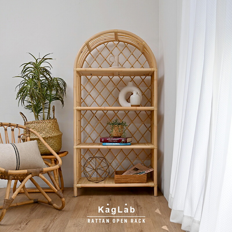 楽天市場】アジアン家具 ラタン チェスト オープンラック ラタンラック