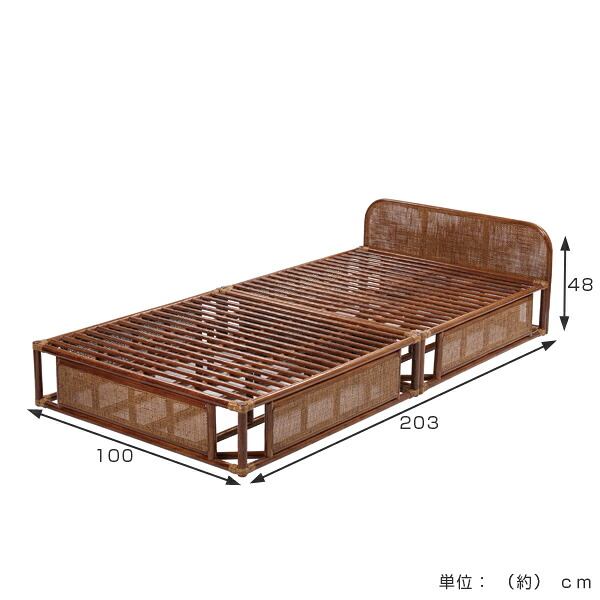 楽天市場】籐 ラタン ベッドフレーム シングル （ 送料無料 ラタン