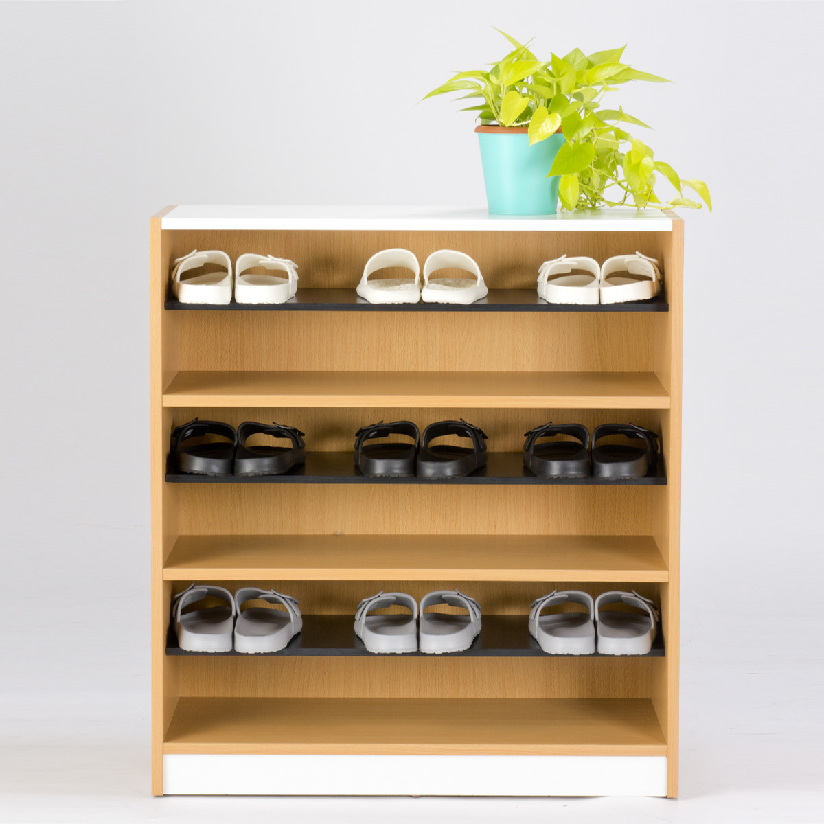 楽天市場】木製ラック 幅82cm 1列3段 玄関収納 （ フリーラック