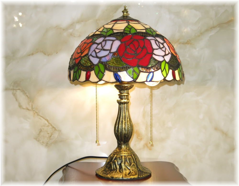 楽天市場】【期間限定pt3倍】 ステンドグラス ランプ 卓上 led