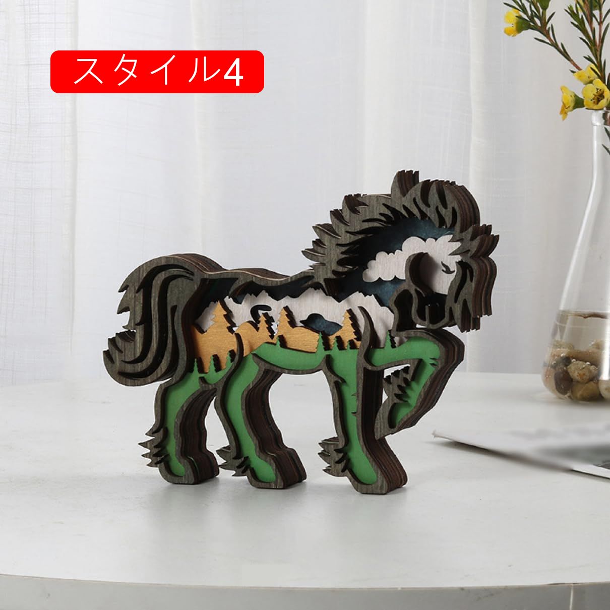 楽天市場】木質 置物 木製フィギュア 立体 動物の木像 北極ぐま 熊 鹿