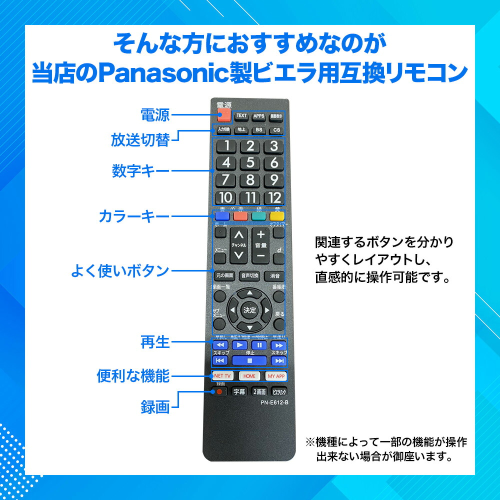 楽天市場】ビエラ リモコン【単4電池 付き】パナソニック テレビ