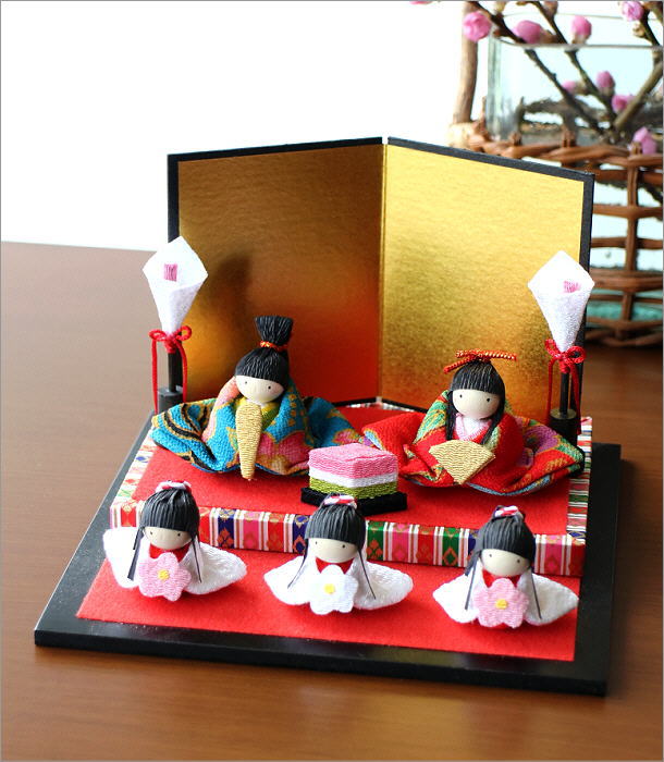楽天市場】おひなさま お雛様 ひな人形 置物 ちりめん細工 オブジェ