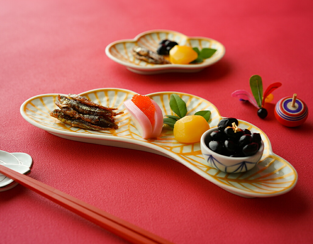 楽天市場】【SSクーポン配布中】錦金松葉型 前菜皿 25cm 幸楽窯 有田焼