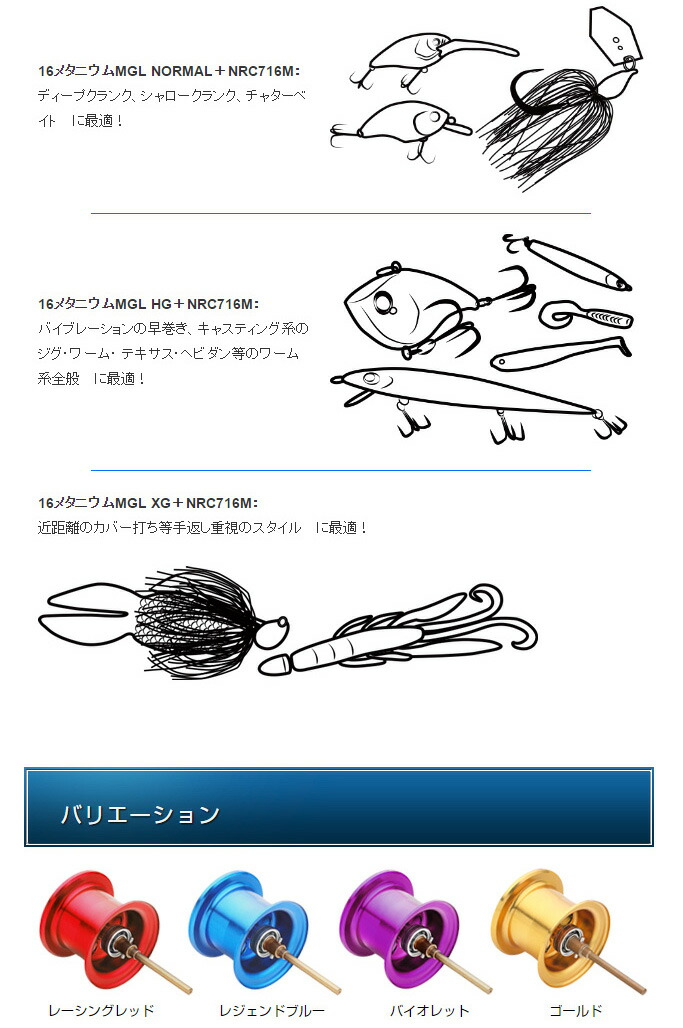 ZPI】 シマノ 16メタニウムMGL用 NRC716M スプール (生産終了)