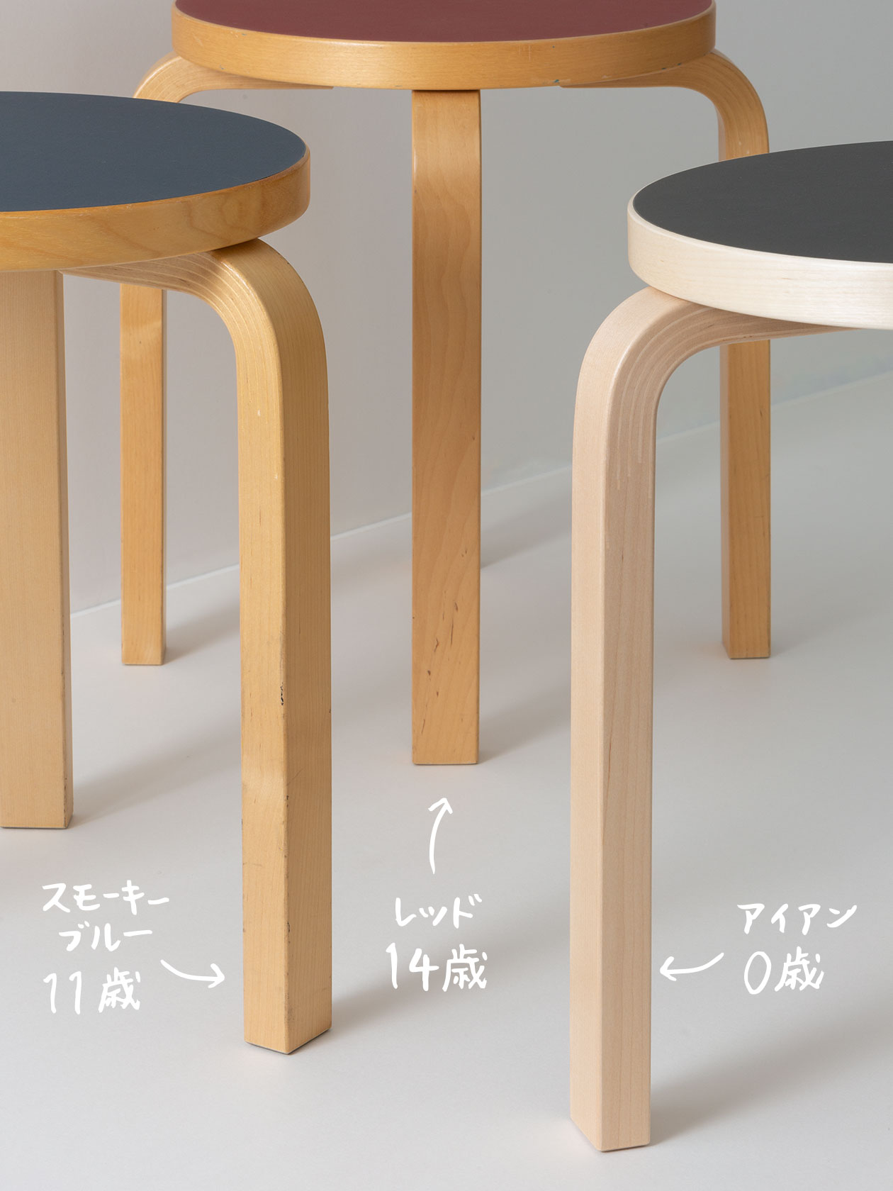 artek 廃盤 アルテック スツール60 ハニー scope ブラック Stool 60