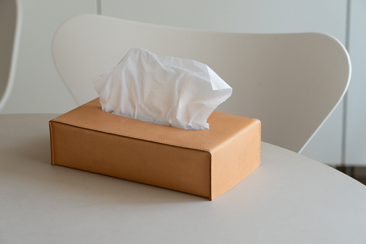 楽天市場】ヌメ革ボックスティッシュケース レザーティッシュボックス