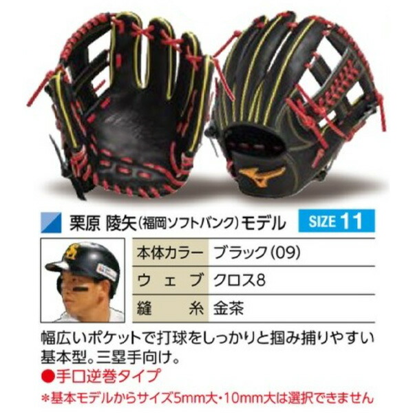 楽天市場】ミズノプロ オーダーグラブ 軟式グローブ 基本モデル 栗原陵